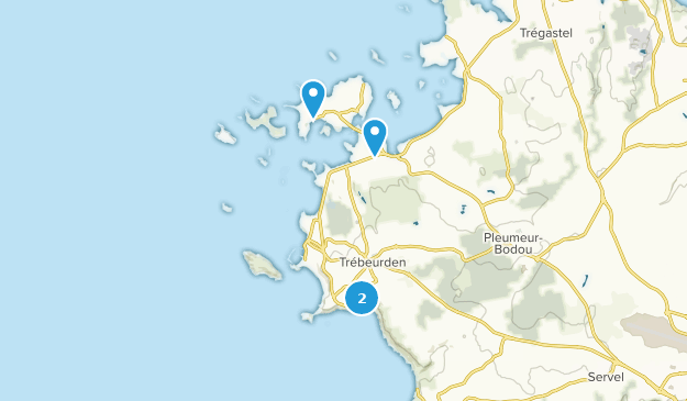 Trébeurden, Brittany Map