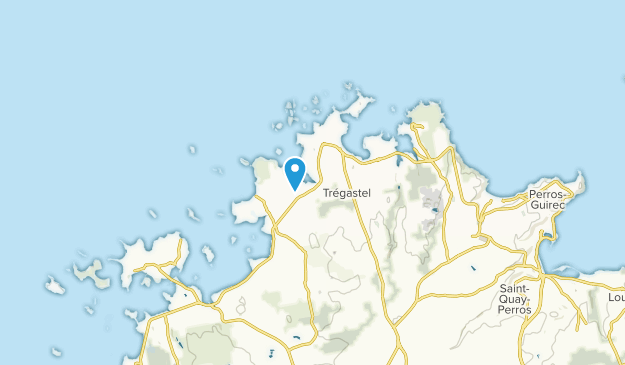 Trégastel, Brittany Map