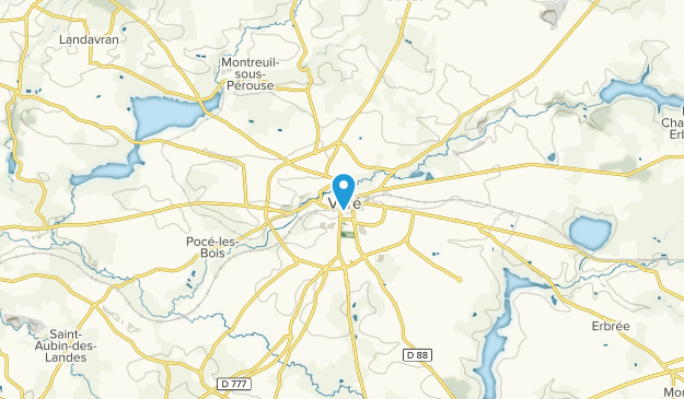 Vitré, Brittany Map