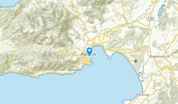 Ajaccio, Corsica Map