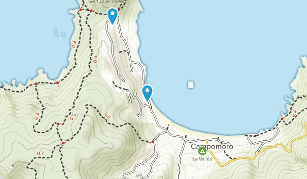 Belvédère-Campomoro, Korsika Map