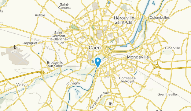 Caen, Normandy Map