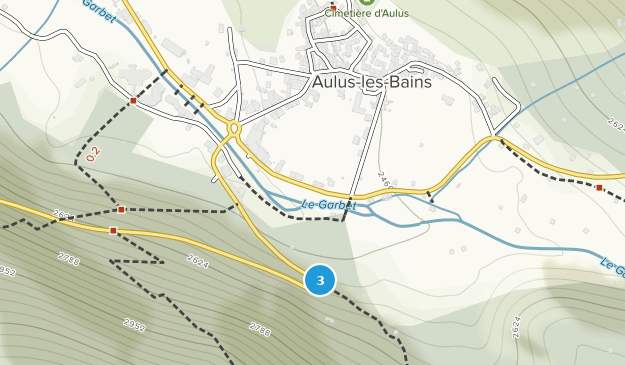 Aulus-Les-Bains, Occitanie Map