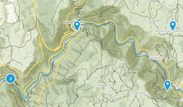Sainte-Enimie, Occitanie Map