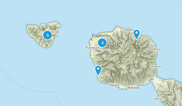 Tahiti, Tahiti Map