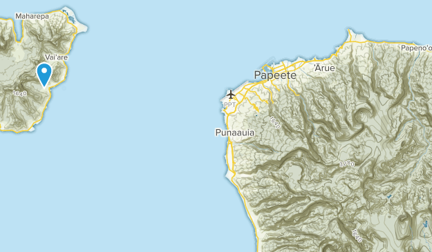 Papeete, Windward Islands Map