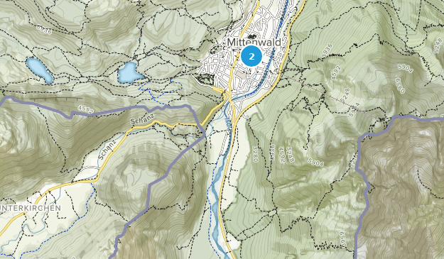 Mittenwald, Bavière Map