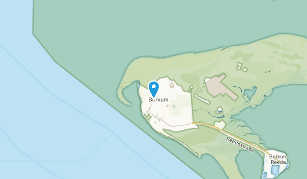 Borkum, Baja Sajonia Map