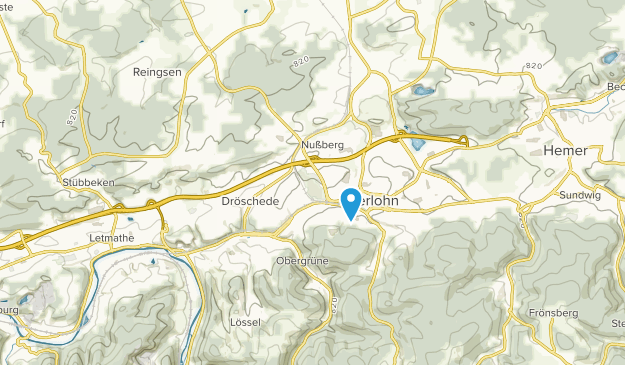 arrondissement d'Iserlohn, Rhénanie-du-Nord-Westphalie Map