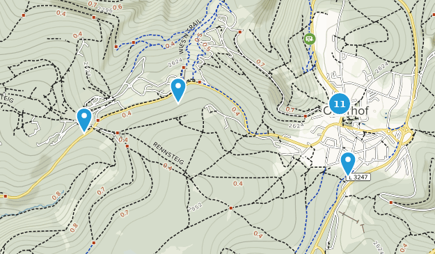 Oberhof, Thuringe Map