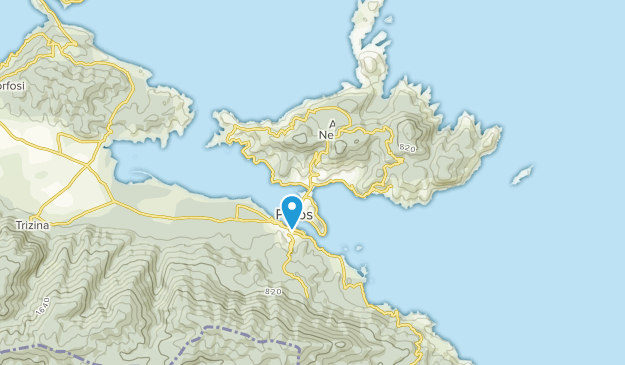 Poros, Attica Map