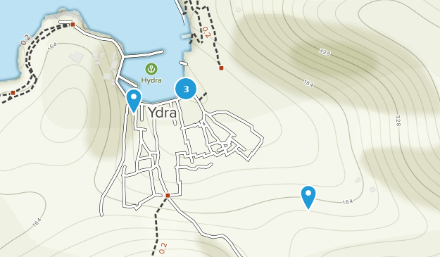 Ýdra, Attica Map