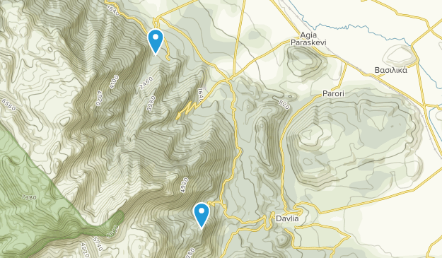 Davlia, Central Greece Map