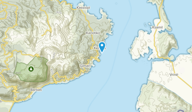 Gimari, Corfu Map