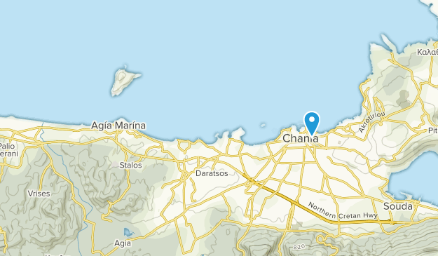 Agia Marina, Creta Map