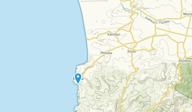 Kamilári, Crète Map