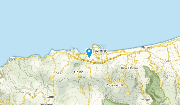Réthymnon, Crète Map