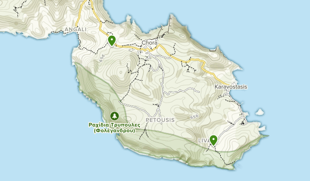 Folegandros, Folegandros Map