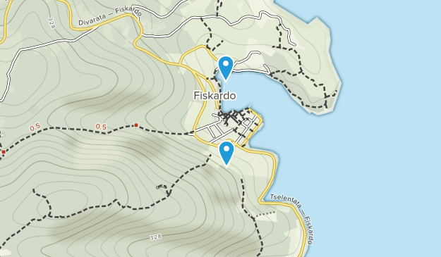 Fiskardo, Kefalonia Map