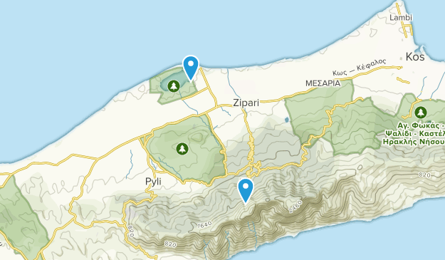 Asfendiou, Kos Map