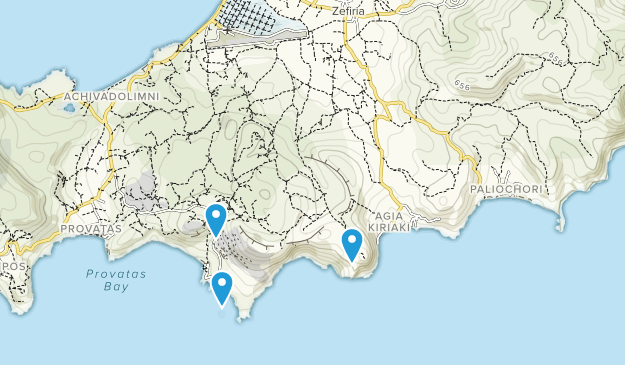Trypiti, Milos Map