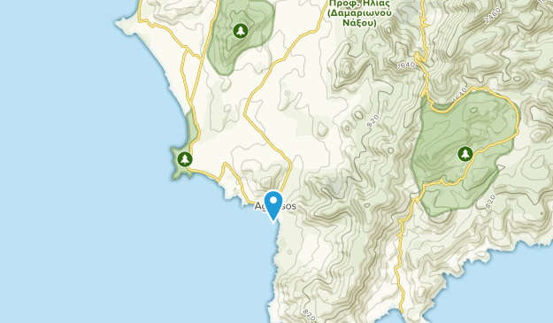 Damarionas, Naxos Map