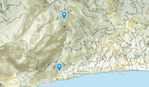 Marathokabos, North Aegean Region Map