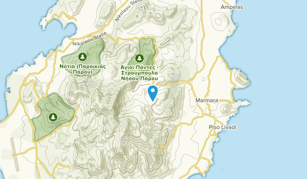 Lefkes, Paros Map
