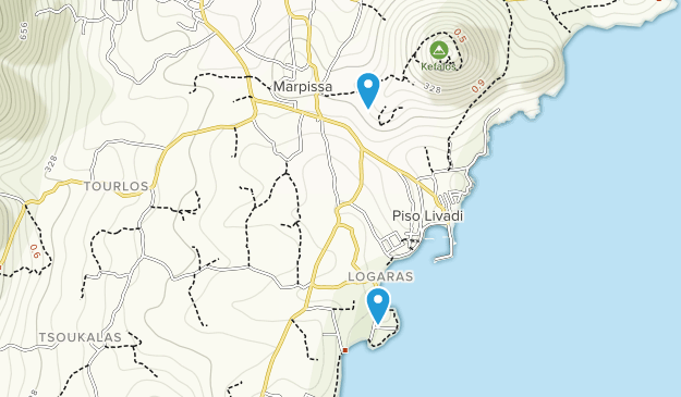 Marpissa, Paros Map