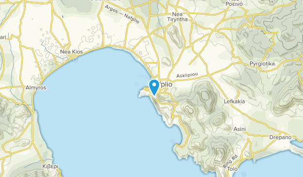Nafplio, Peloponnese Map