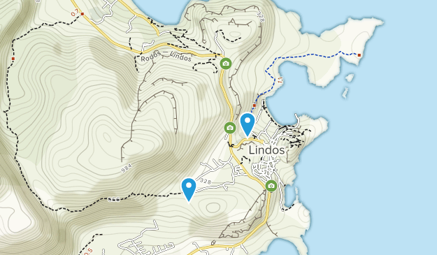 Lindos, Rhodes Map