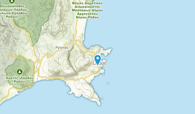 Lindos, Rhodes Map