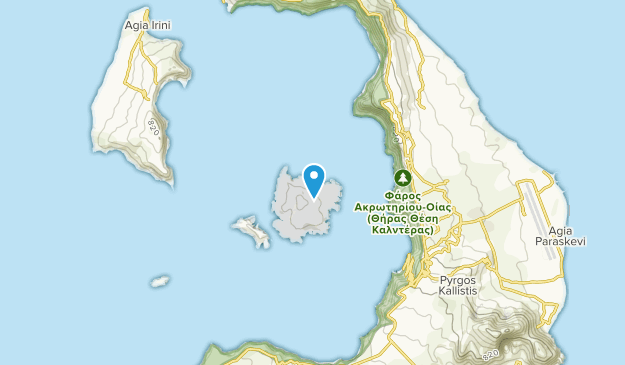 Nea Kameni, Santorini Map