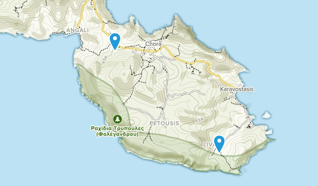 Folégandros, Egeo Meridional Map