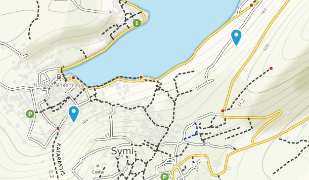 Chorio, Symi Map