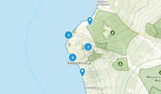 Kailua Kona, Hawaii Map