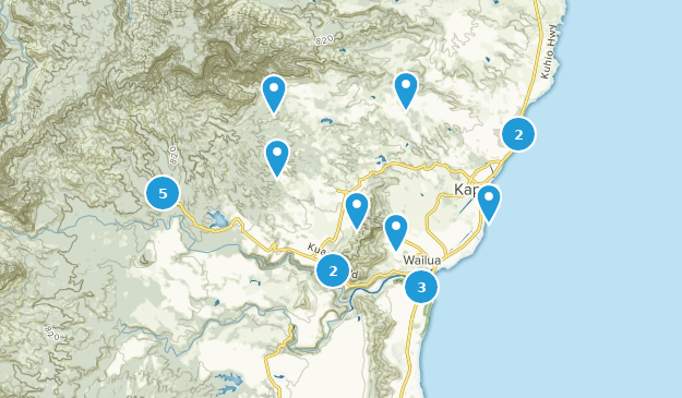 Best Trails Near Kapaʻa Kauai Hawaii Alltrails Kapaʻa Kauai Map