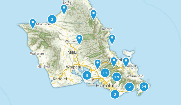 Honolulu, Oahu Map