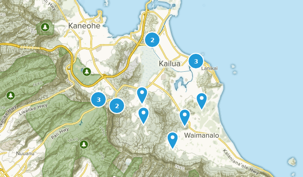 Kailua-Kona, Oahu Map