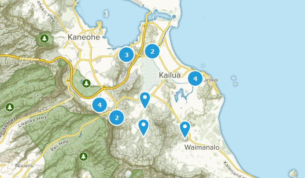 Kailua-Kona, Oahu Map