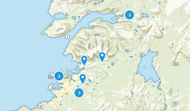 Reykjavík, Höfuðborgarsvæði Map