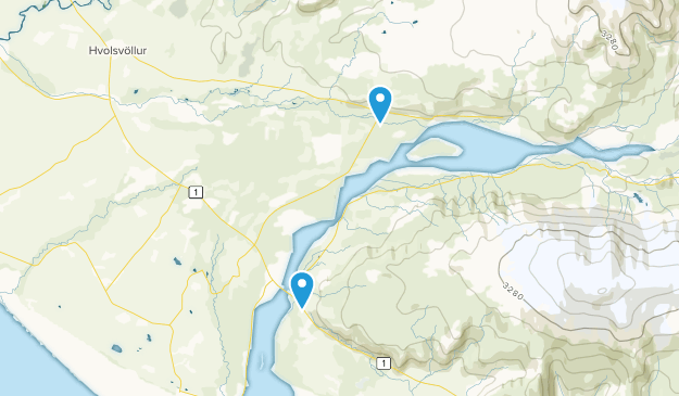 Þórsmerkurvegur, Suðurland Map