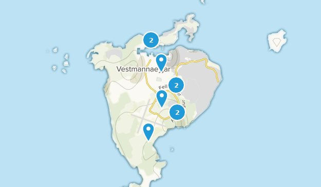Vestmannaeyjar, Southern Map