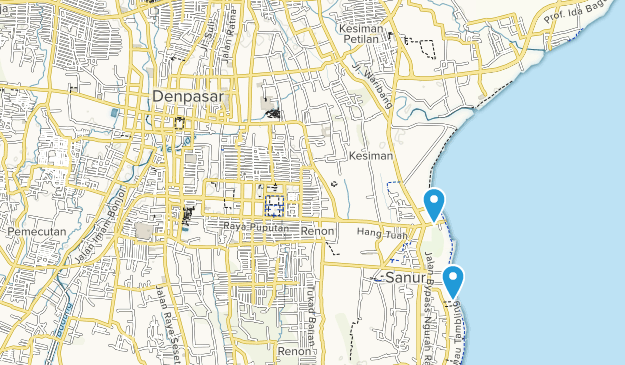 Denpasar, Bali Map