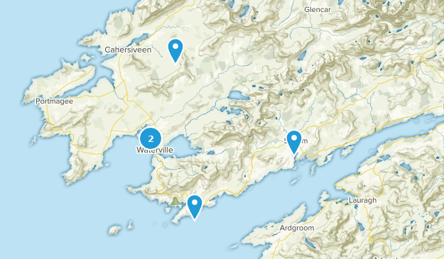 Waterville, Irlande Map