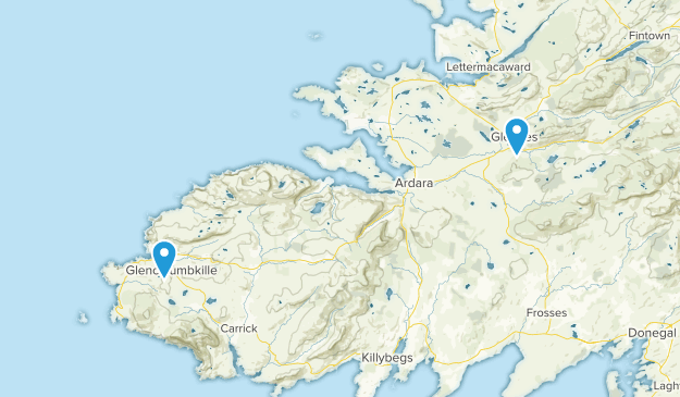 Glenties, Condado de Donegal Map