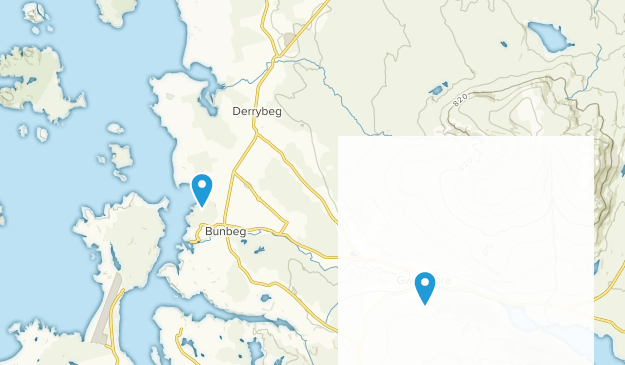 Machaire Chlochair, County Donegal Map