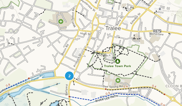 Tralee, comté de Kerry Map
