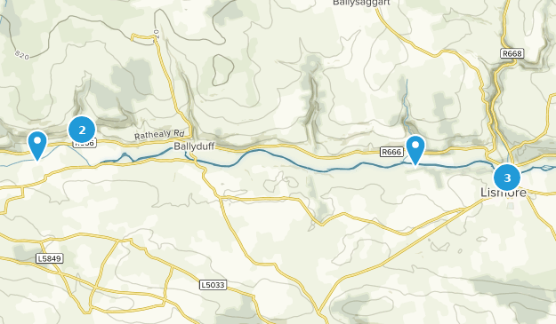 Lismore, comté de Waterford Map