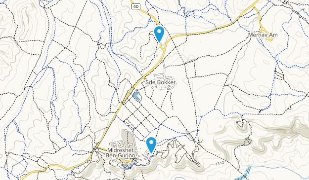 Sde Bokker, Israel Map